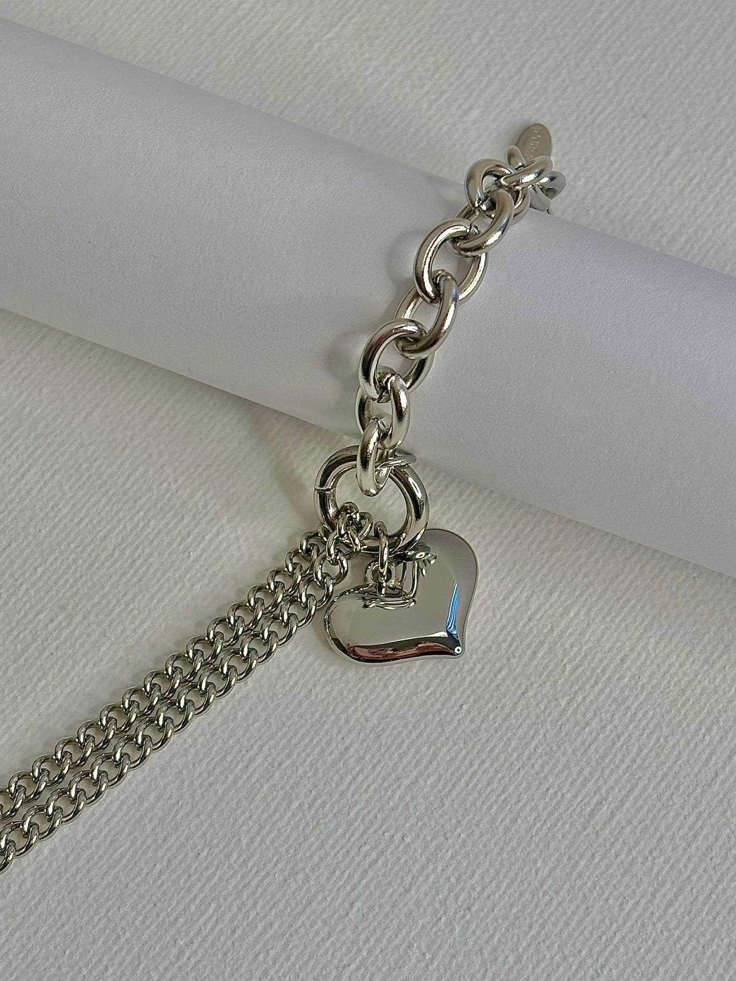 Bound Hearts Duo Chain Bracelet for Women