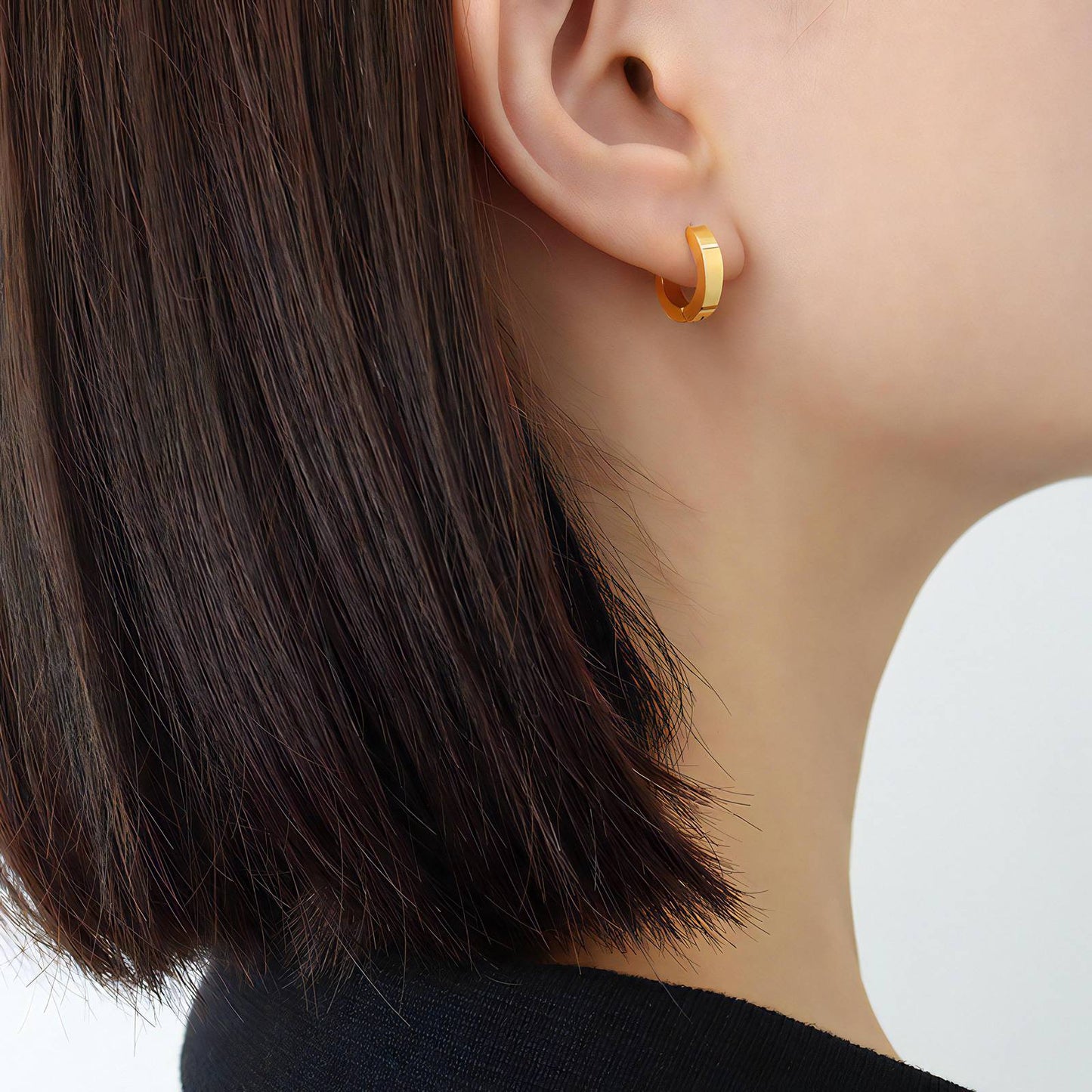 Solid Huggie Hoop Earrings