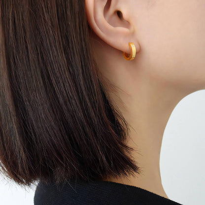 Solid Huggie Hoop Earrings