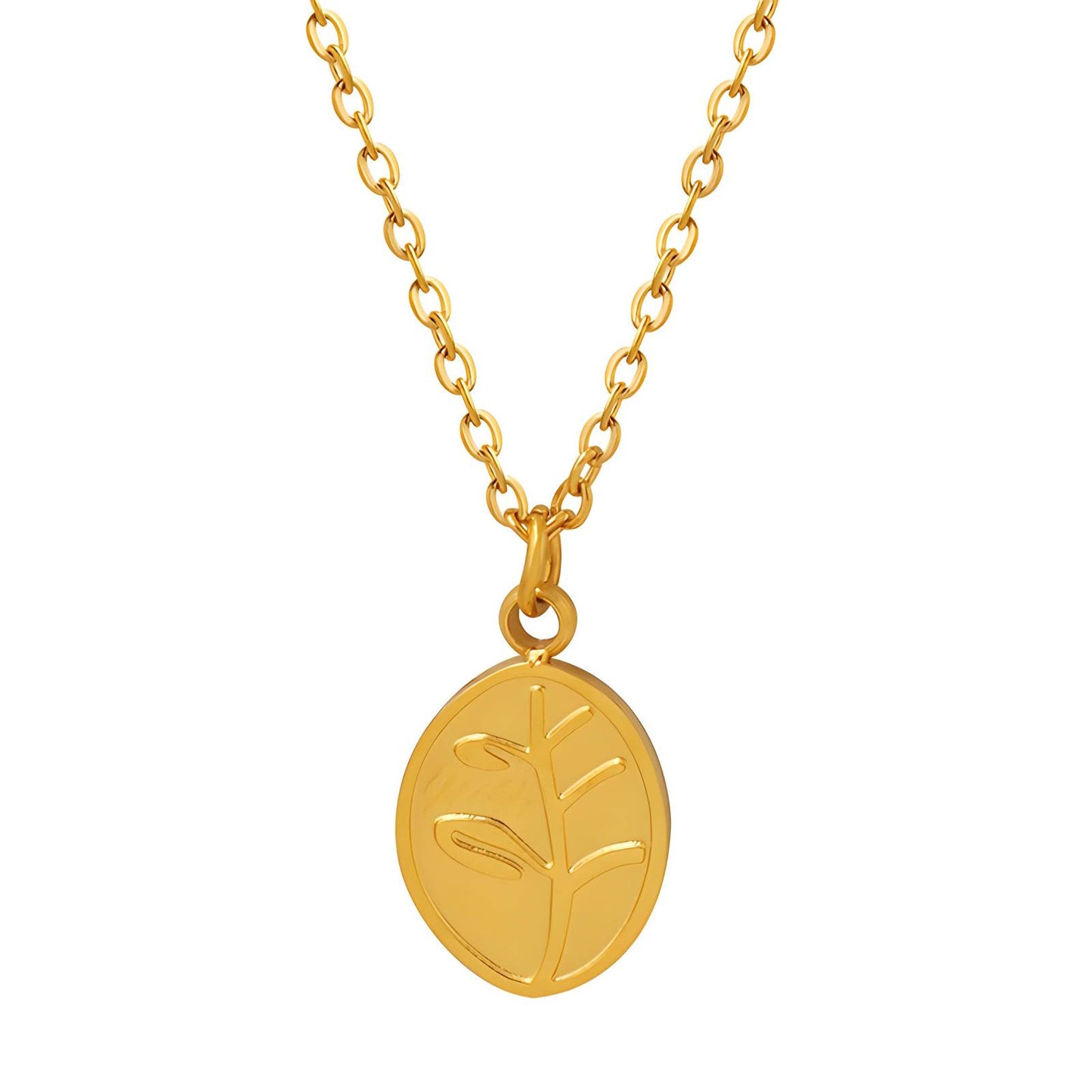 Nature-inspired Gold Plated Leaf Charm Necklace