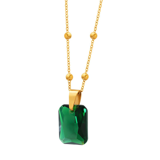 Celestial Emerald Strand Necklace