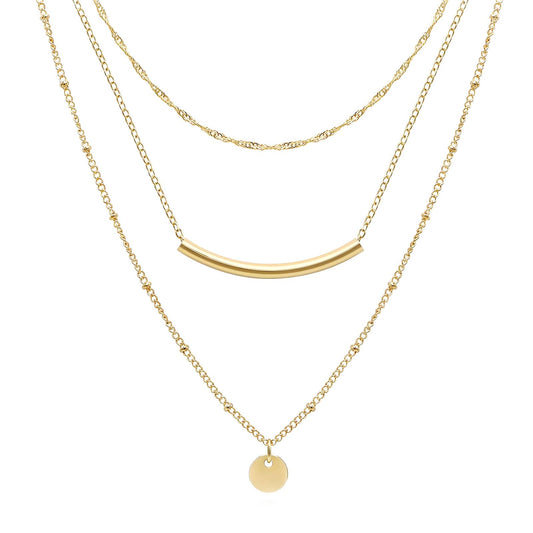 Gilded Trio Cascade Necklace