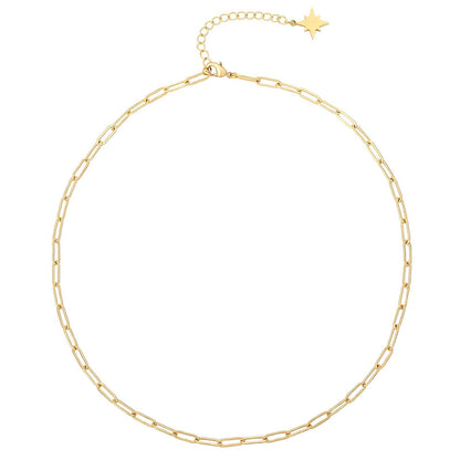 Dainty Linkage Necklace with Paperclip Design