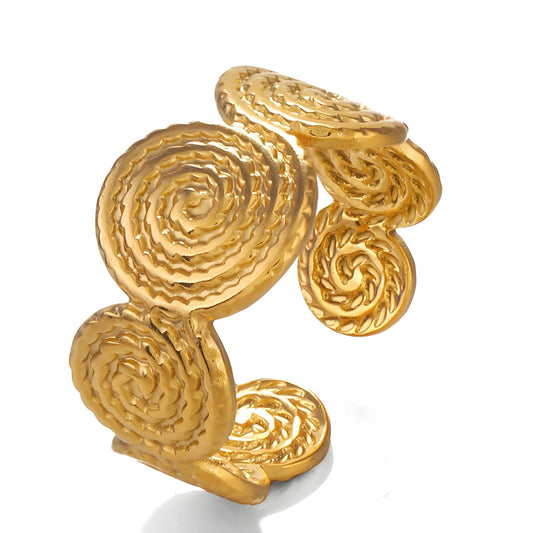 Golden Swirl Confection Ring