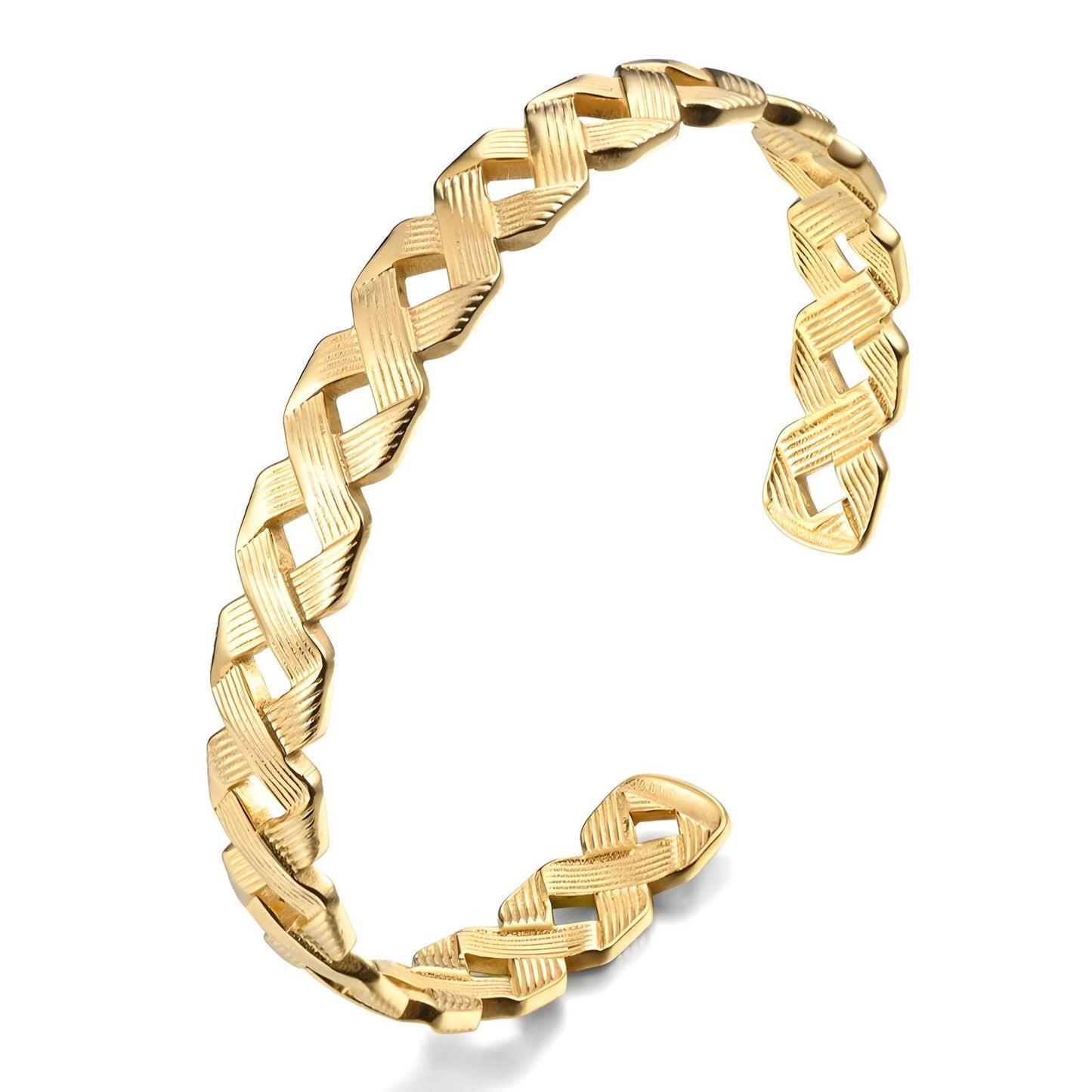 Woven Knot Cuff Bangle for Women - Fashion Accessory